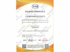 職業(yè)健康安全管理體系認(rèn)證證書